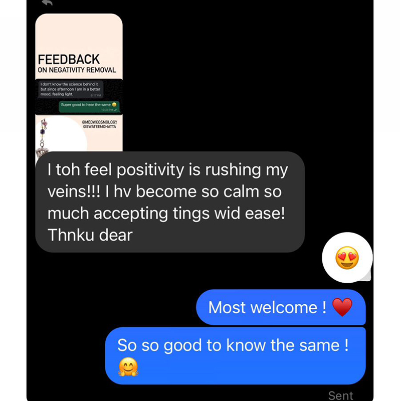 Negativity Removal Consultation Success