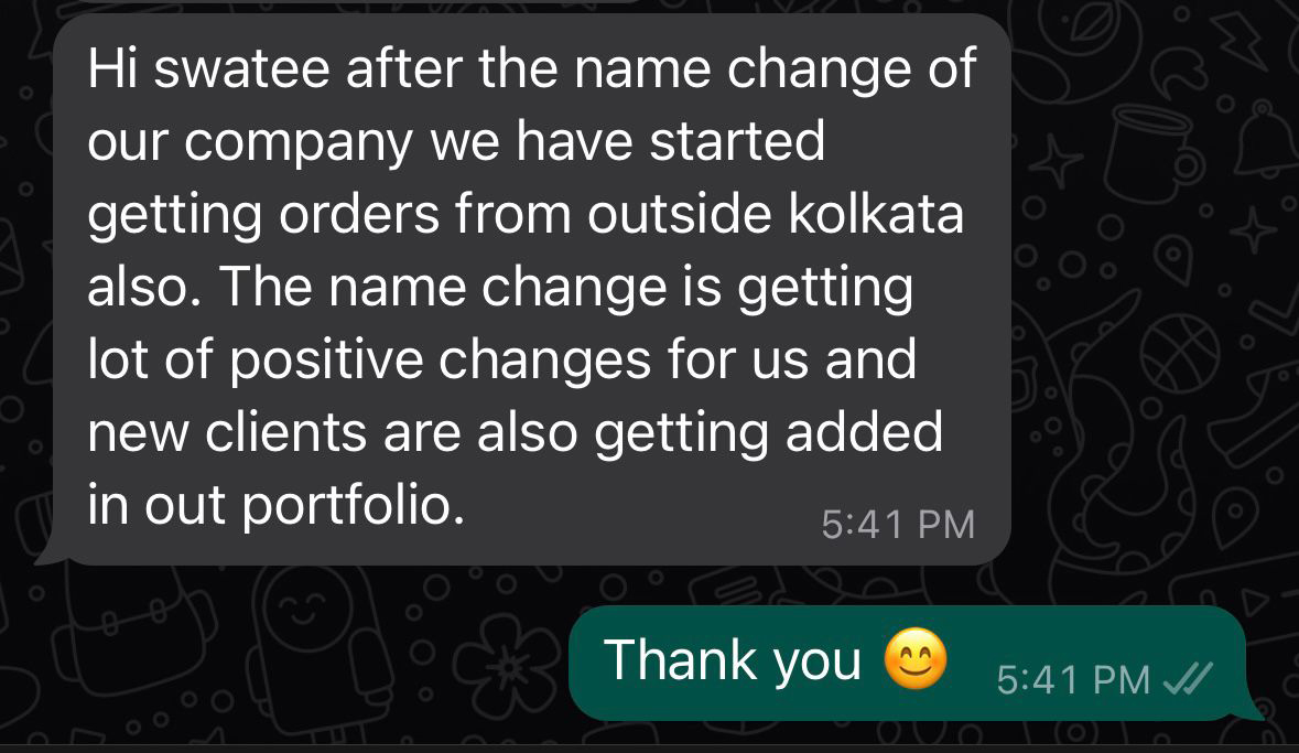Company Name Numerology Change Feedback