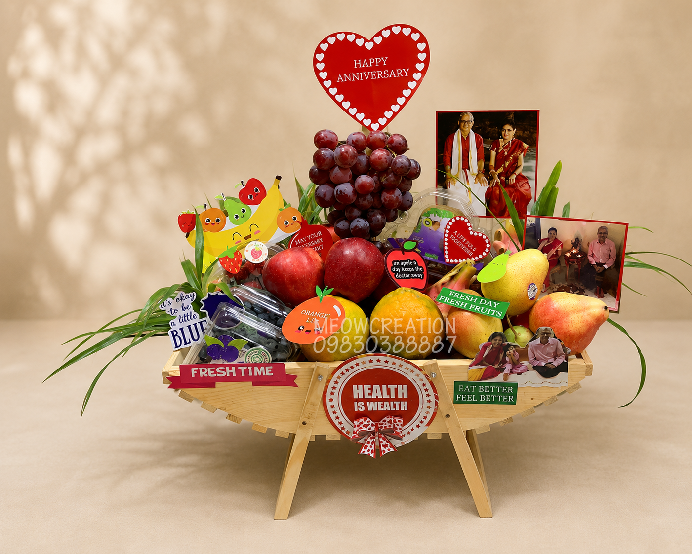 Anniversary Gift Hamper with Fruits