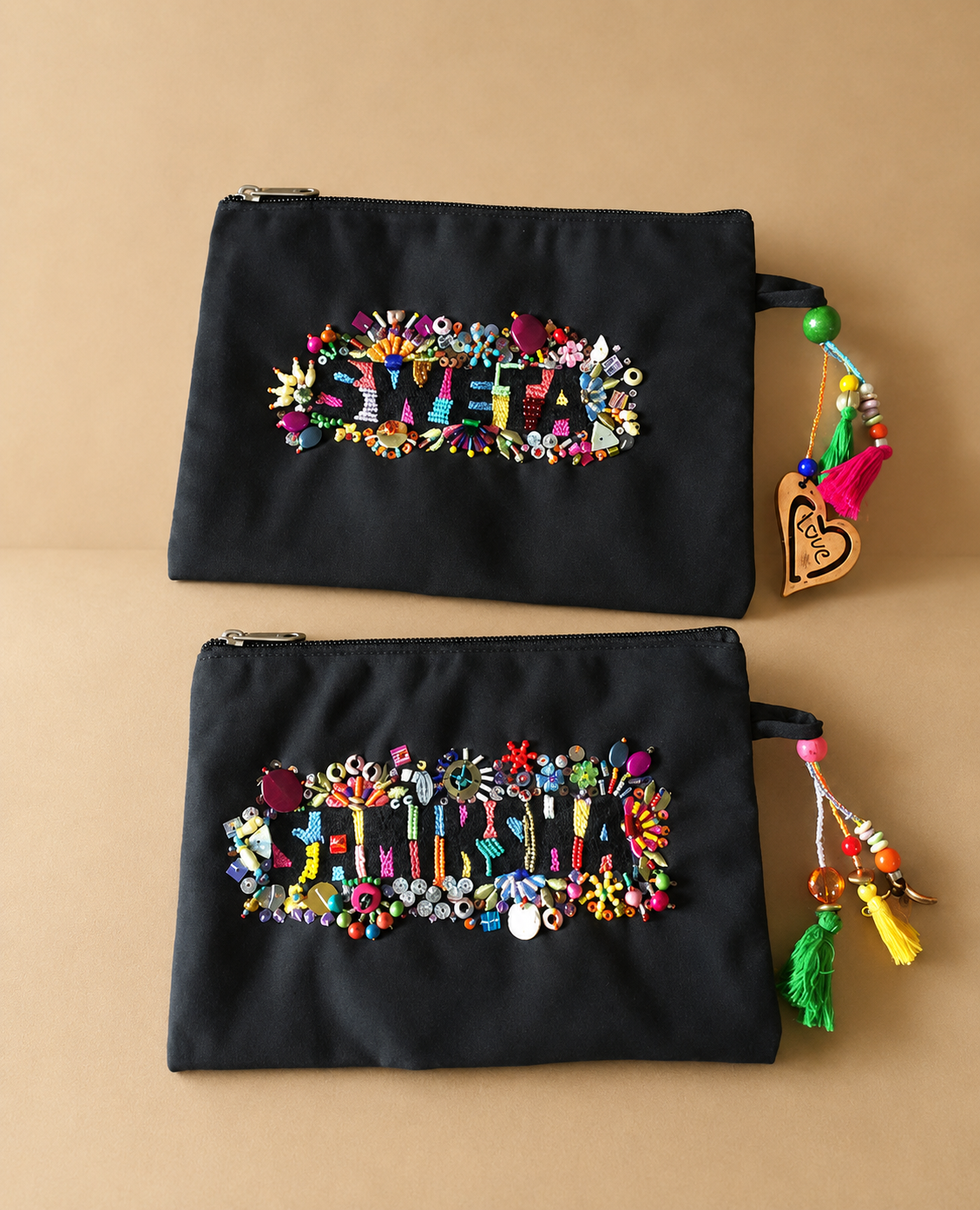 Hand Embroidered Pouches by Swatee Mohatta